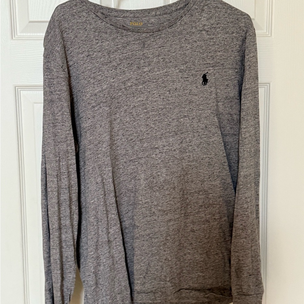 Mens‎ Polo by Ralph Lauren Men's Heather Gray Long Sleeve Tee